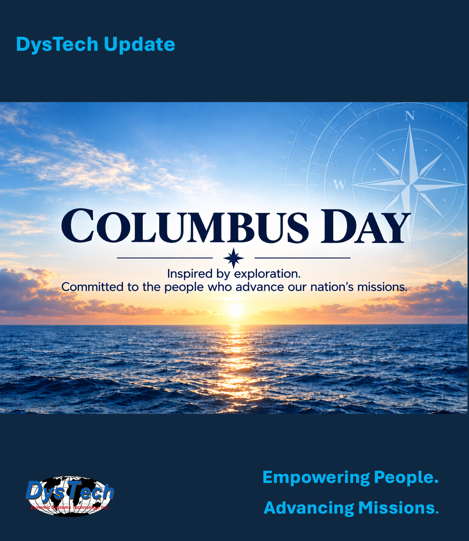 Recognizing Columbus Day at DysTech