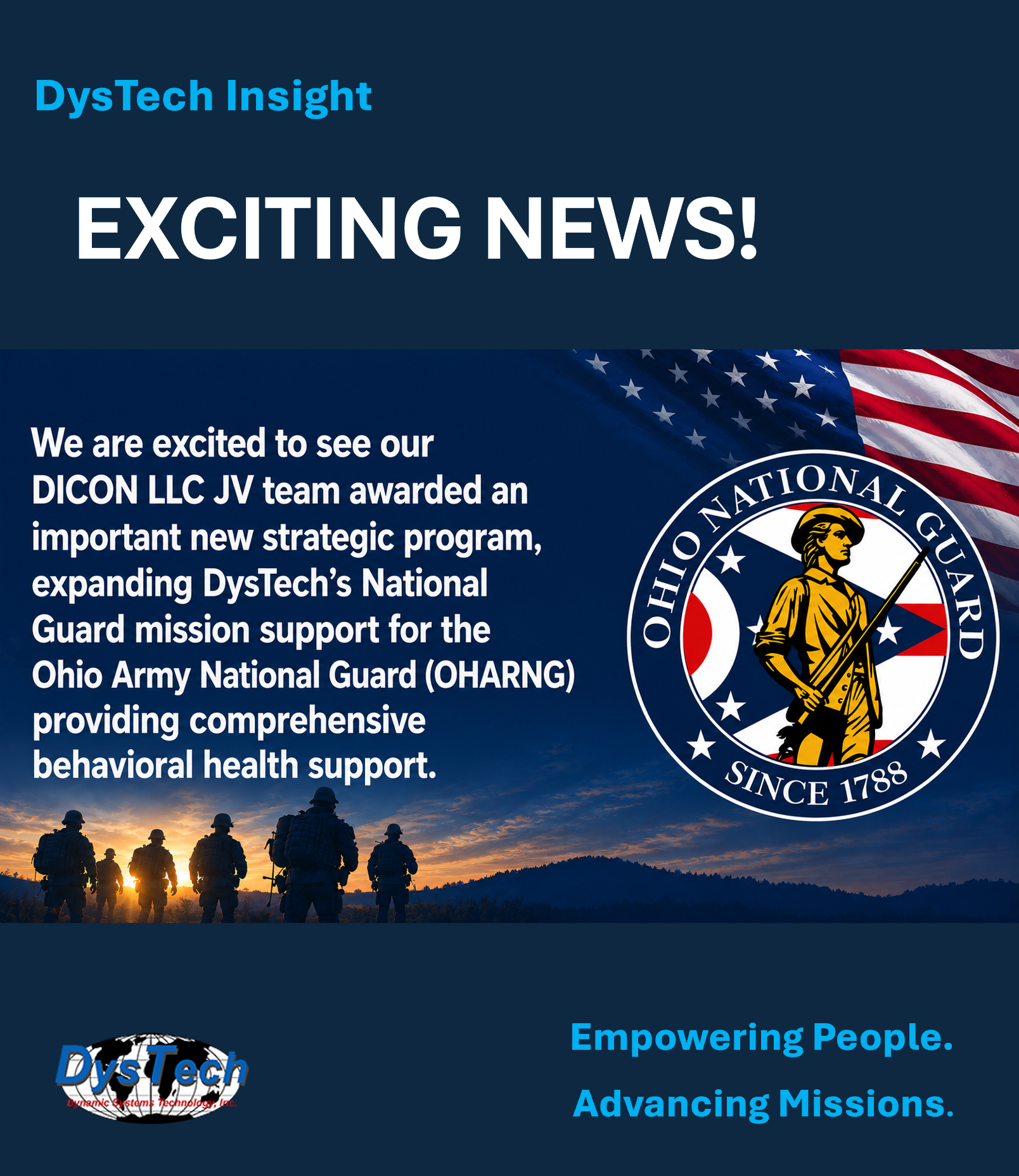 DICON LLC Awarded New Strategic Program Supporting the Ohio Army National Guard