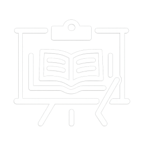 Presentation board with open book Presentation board with open book